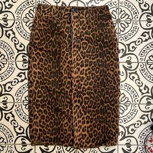 Denim pencil skirt